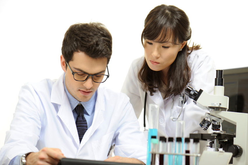 Medical professionals working with vaccines